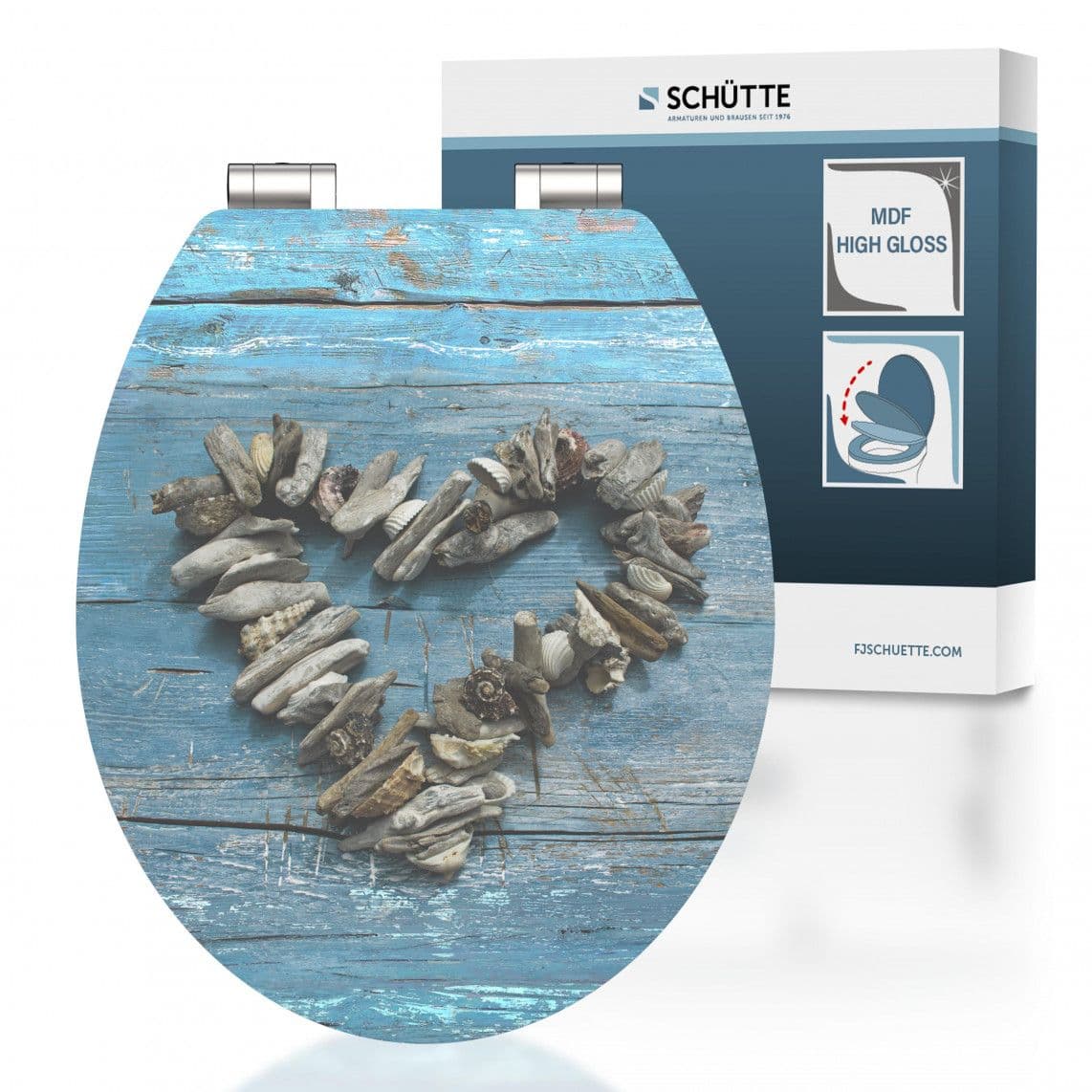 80540 MDF HG WC-zitting SHELL HEART, met valrem vue 1
