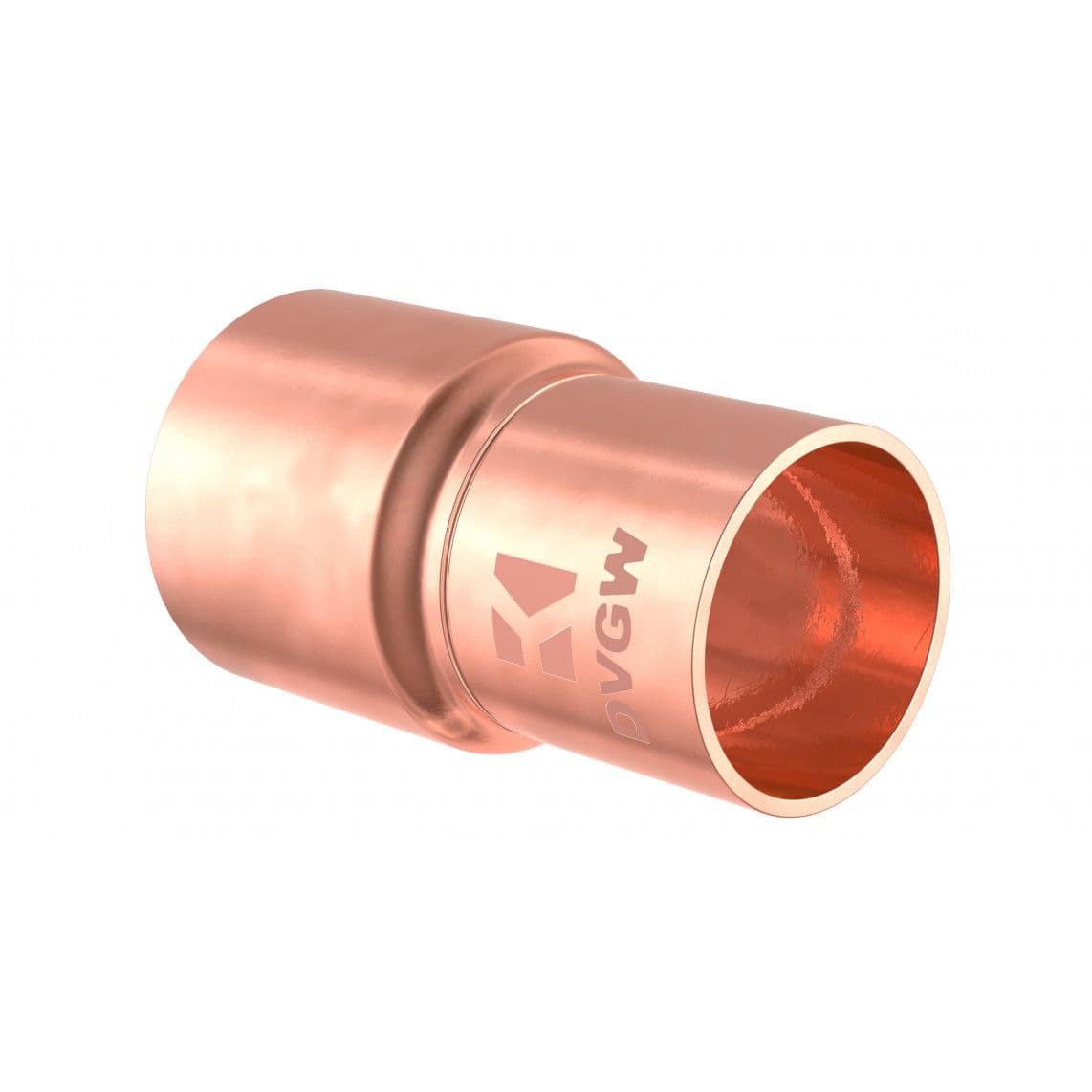 989076017 Reducing nipple, copper solder fitting, 22 mmA x 18 mm, 1 socket vue 1