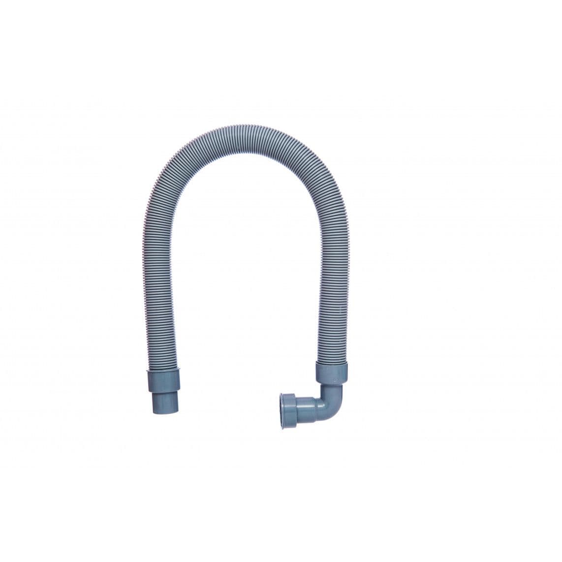 98836419 ECO-SAVE Extension hose, plastic, grey, 1 1/2" female x 1000 x 40/50 mm, with 90° elbow vue 1