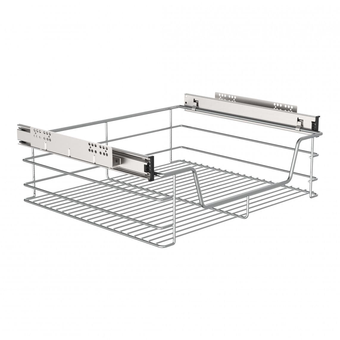 4329 Telescopic drawer, chrome, 395 x 140 x 440 mm, for 50 cm kitchen cabinet vue 1