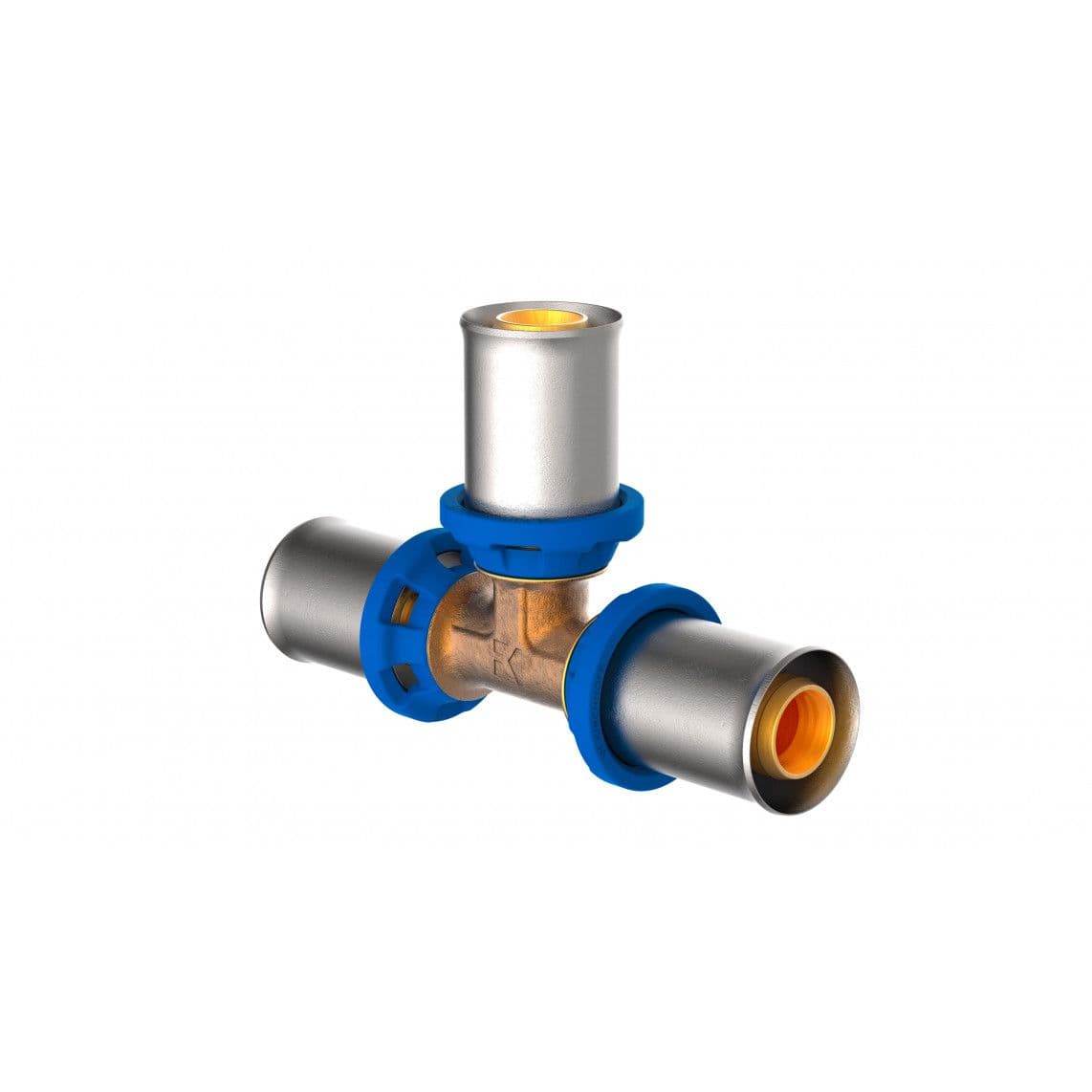 988717155 MS T-stuk, blanco, 16 mm, persfitting voor meerlagen buis vue 1