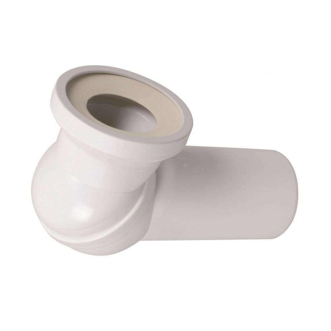 58.107.01..0000 SANIT Toilet universal connection 0-90°, PP, white, 430 mm, DN 100 vue 1