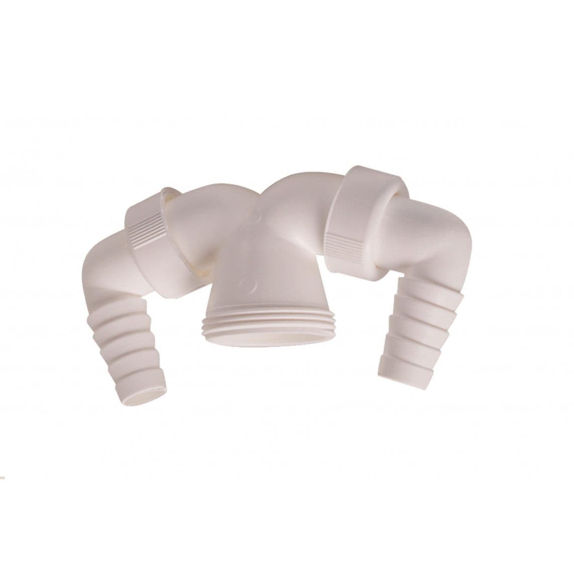 98837960 KS DALLMER dubbele toestelaansluiting, wit, 1 1/2"BU x 3/4"T vue 1