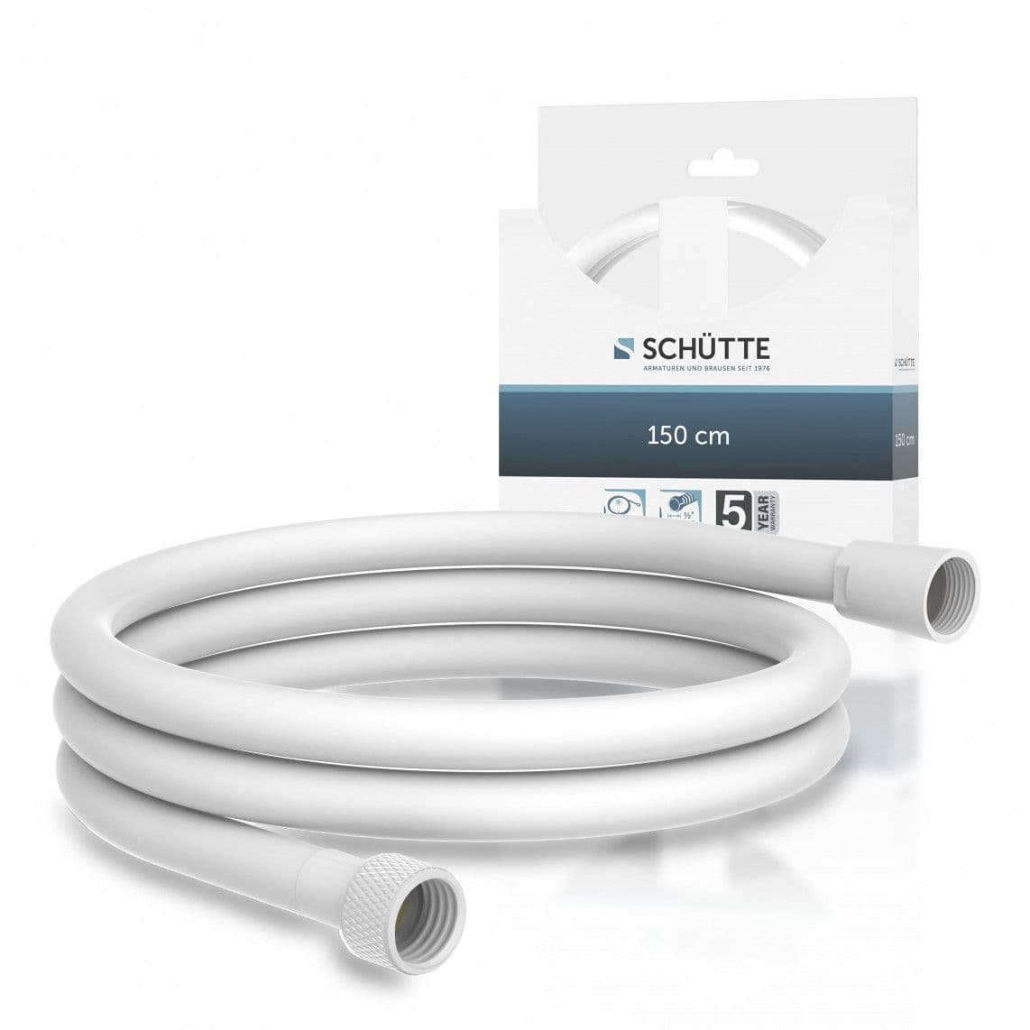 63878 Shower hose 150cm, PVC, white matt vue 1