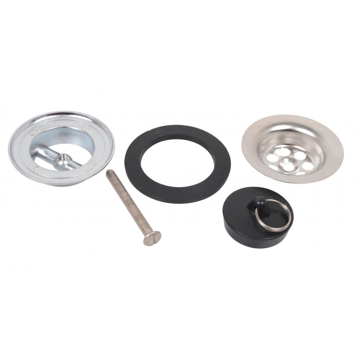988070148 Universal valve cup, stainless steel, 1 1/4", metal screw joint chrome vue 1