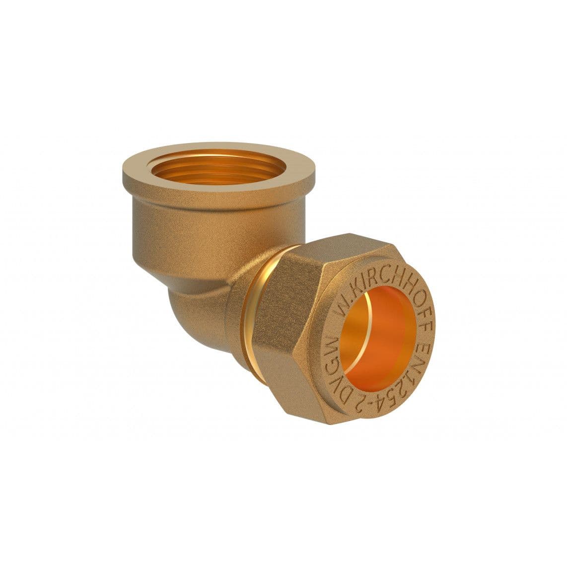 989452117 MS knie 90°, blanco, 15 mm x 1/2"BI, knelfitting voor koperen buis vue 1