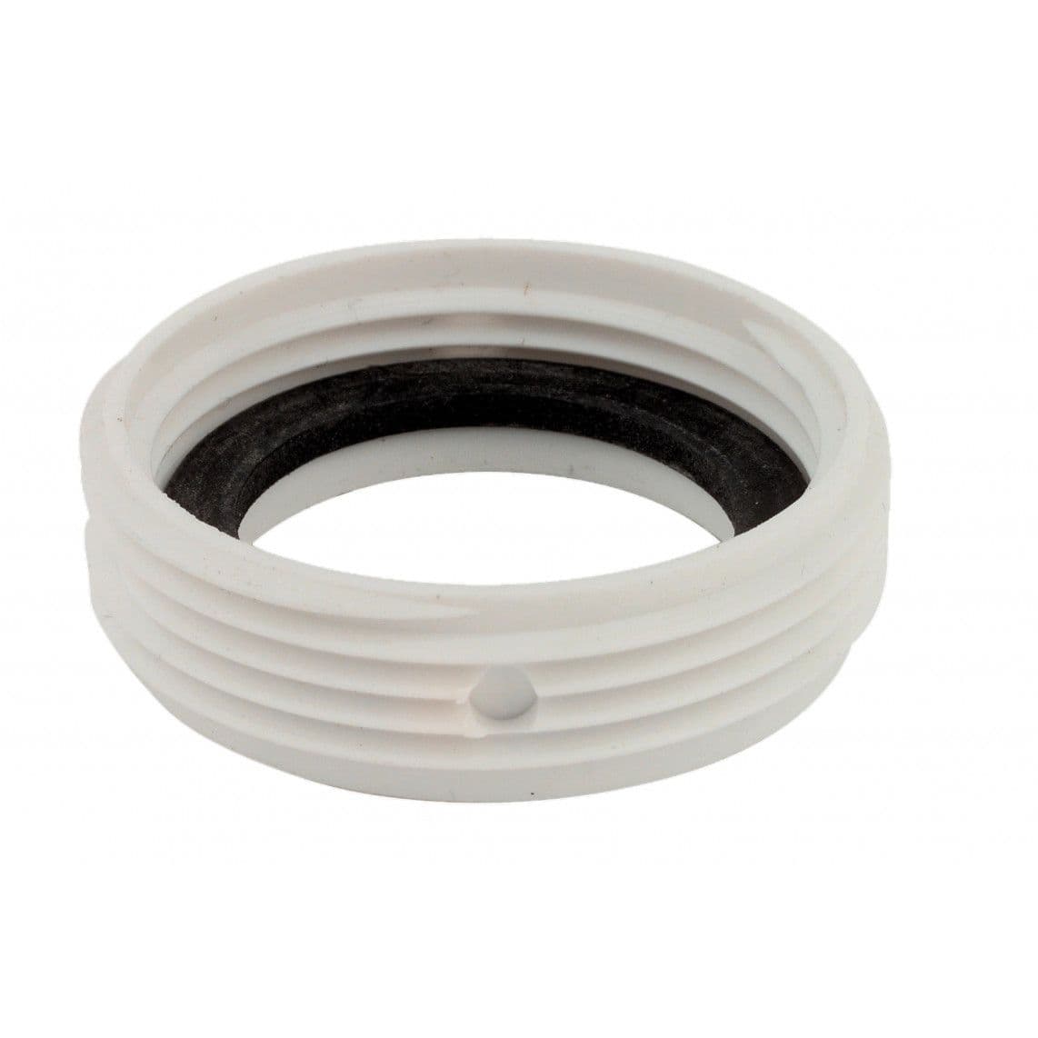 988376048 Reducer ring, plastic, white, 1 1/2" male x 1 1/4" female, for trap vue 1