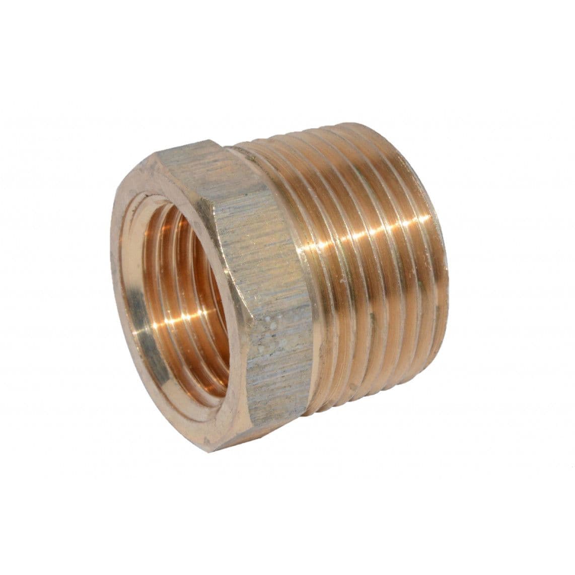 988950213 Reducer piece, red brass, 1/2" male x 3/8" female vue 1