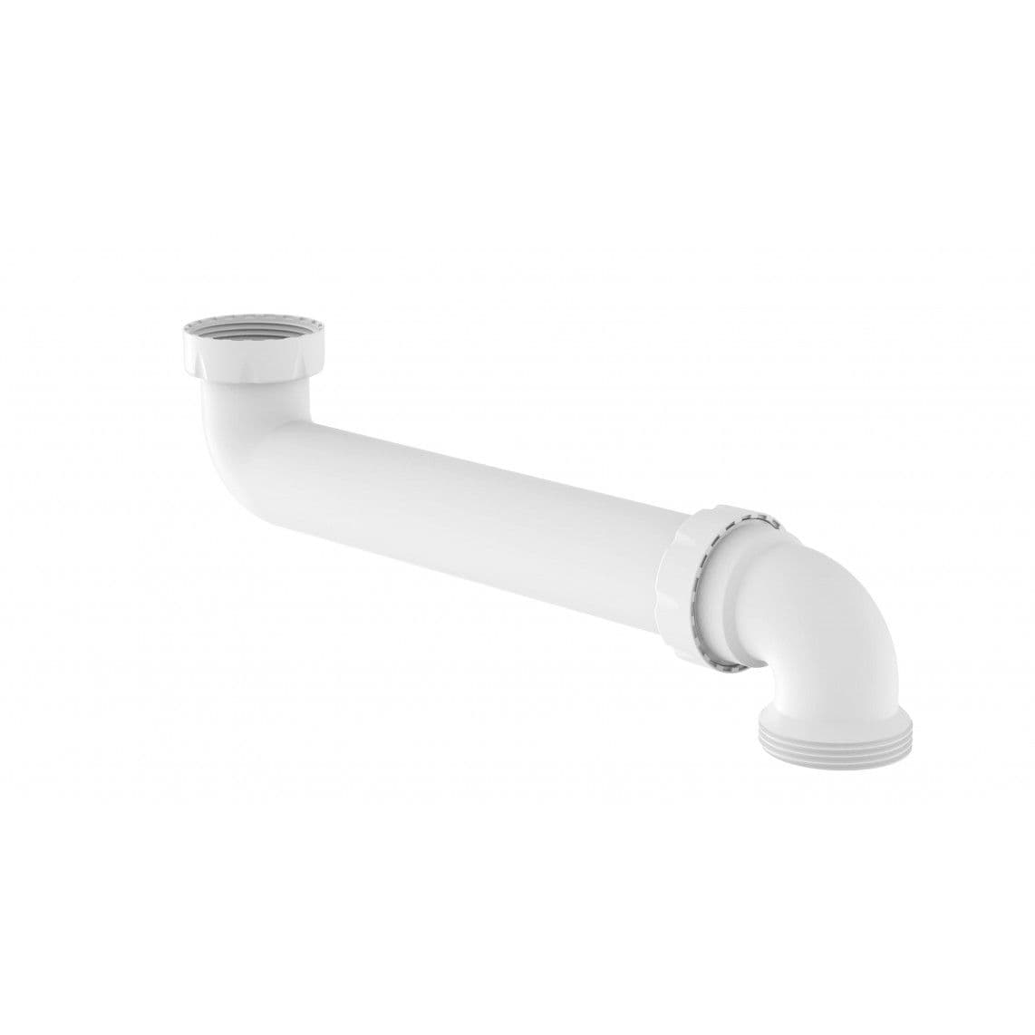98833848 Space-saving sink outpipe, plastic, white, 1 1/2" female x 290 mm x 1 1/2" male vue 1