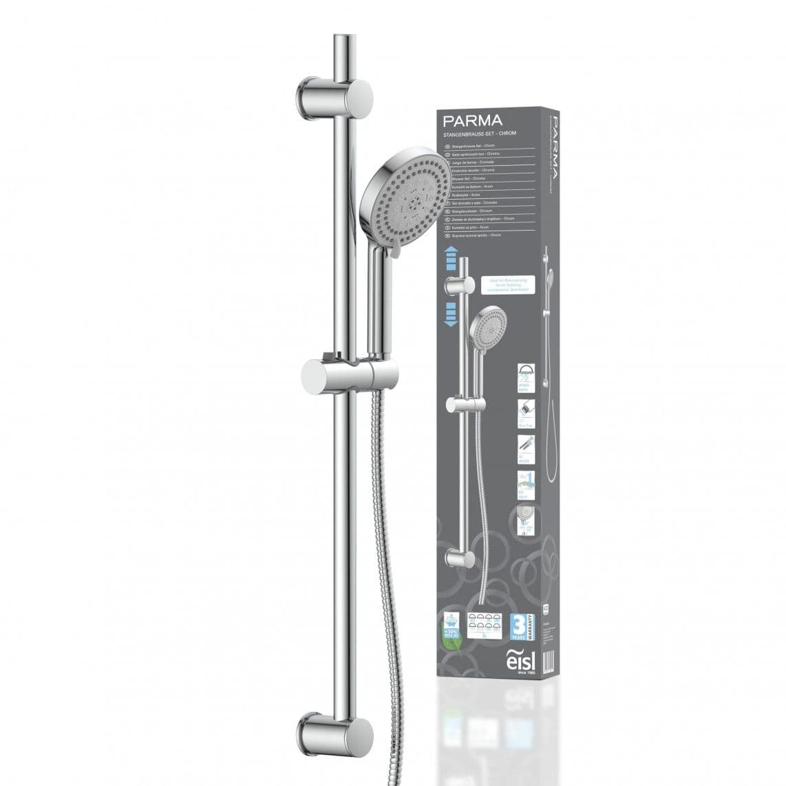 DX5082CSB PARMA Shower rail set, chrome vue 1