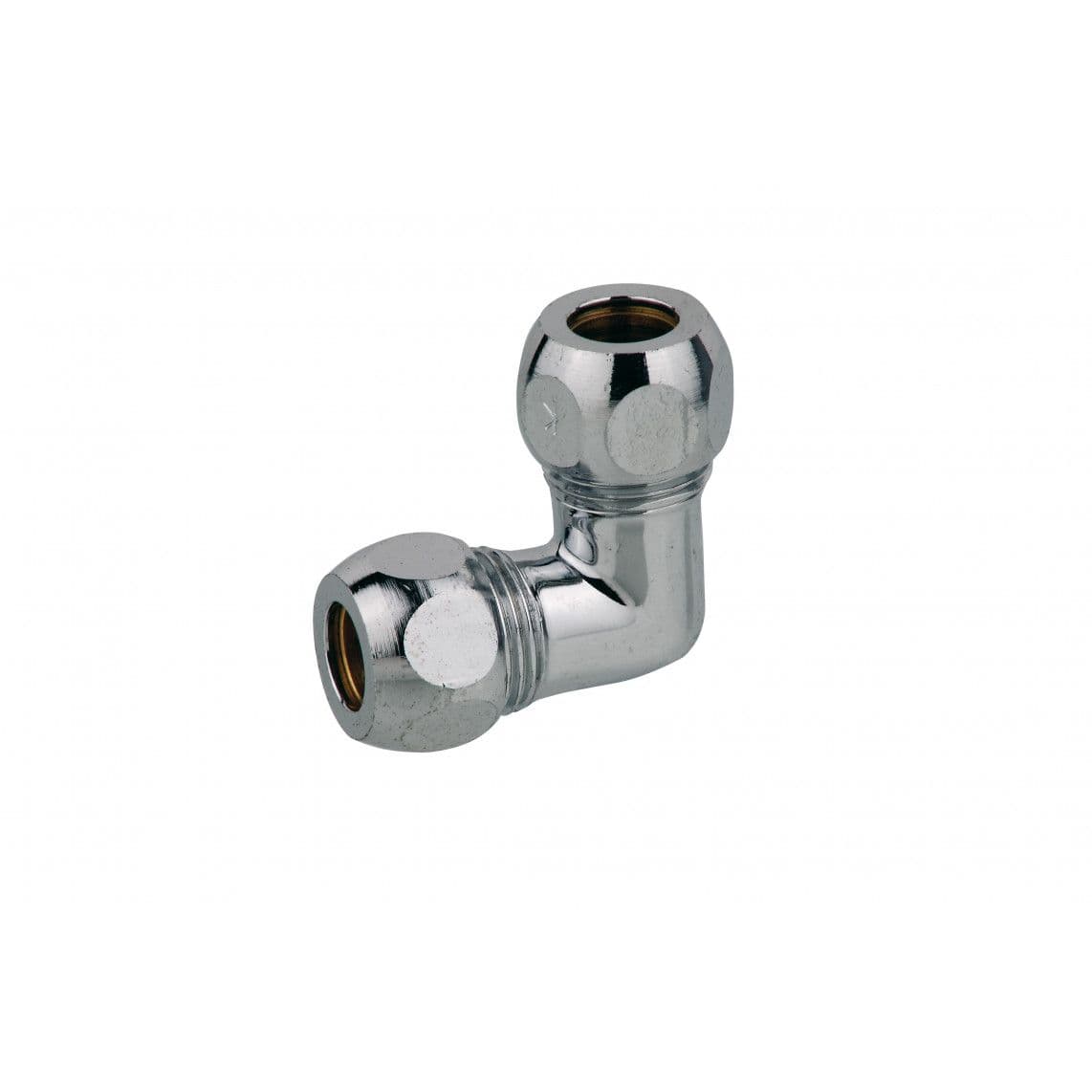 986252148 Crimp fitting angle 90°, brass, chrome, 3/8" x 10 mmQ vue 1