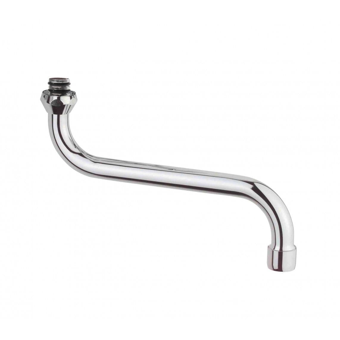 98951118 S-form pipe spout, chrome, 3/4" x 250 mm, with aerator, with o-ring vue 1
