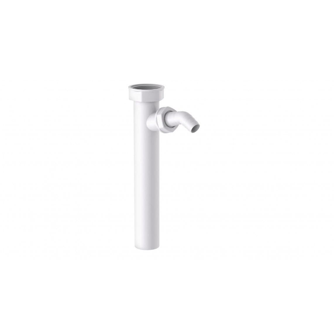 98837348 Immersion tube, plastic, white, 1 1/2" female x 250 mm, for DN 40 mm trap, with 3/4" device connection vue 1