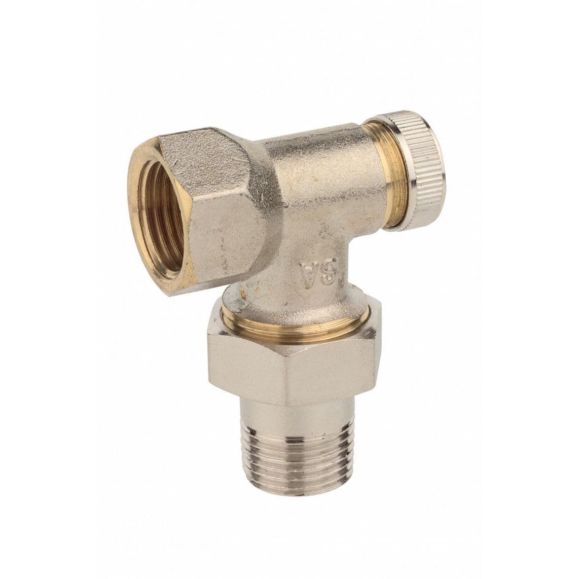 988534055 radiator fitting, vernikkeld, haaks, 3/8", afsluitbaar vue 1