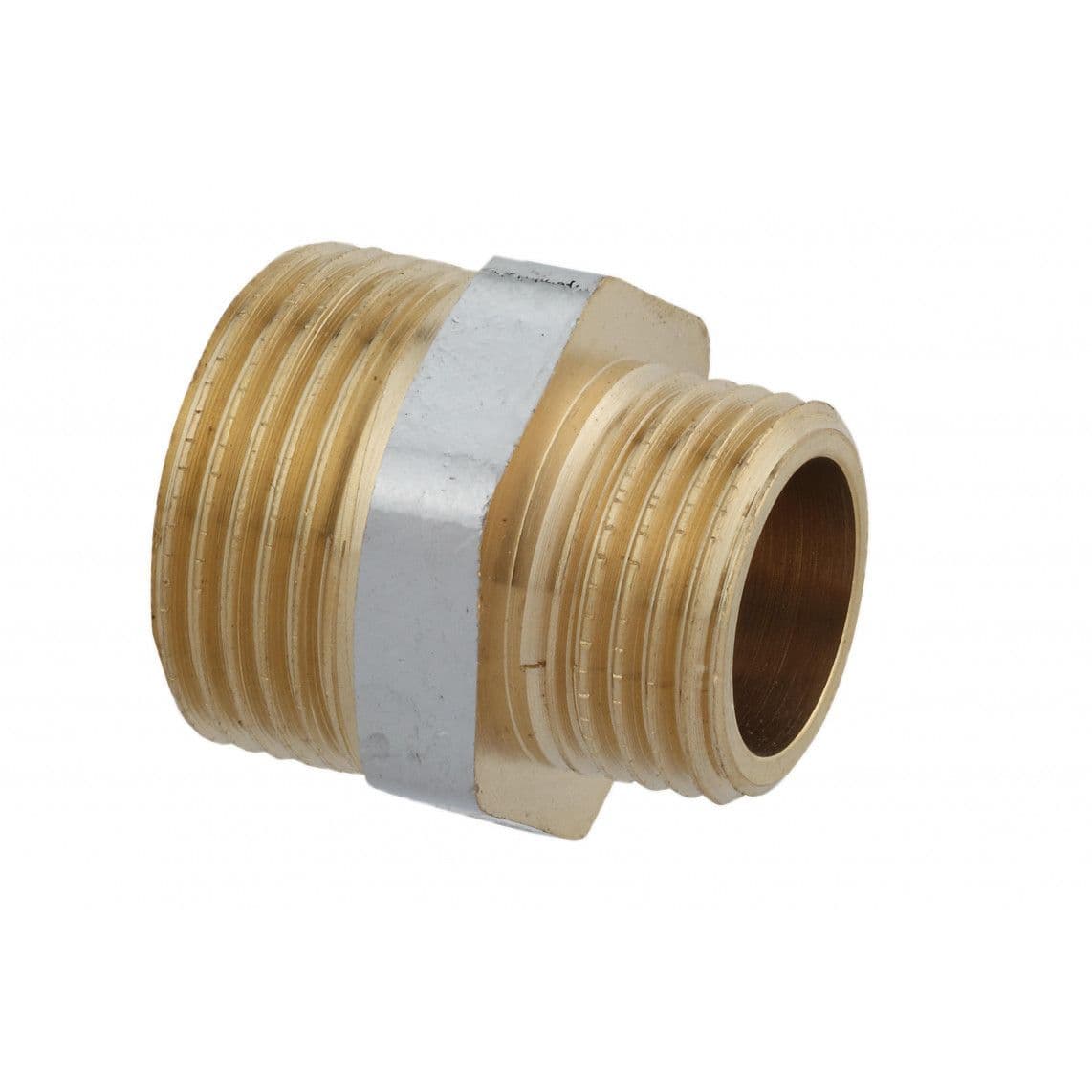 989351155 LT mamelon double réducteur, chromé, 1/2" M x 3/8" M, vue 1