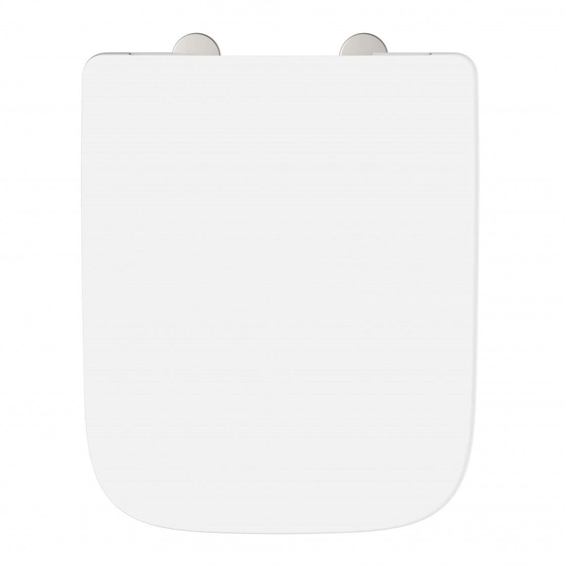 82820 Duroplast WC-zitting WHITE, E-vorm PRO 4, met valrem en afneembaar vue 1