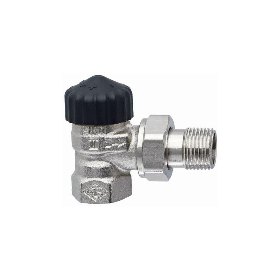 2201-02.000 Heimeier thermostatische radiatorkraan, 1/2" haaks vue 1