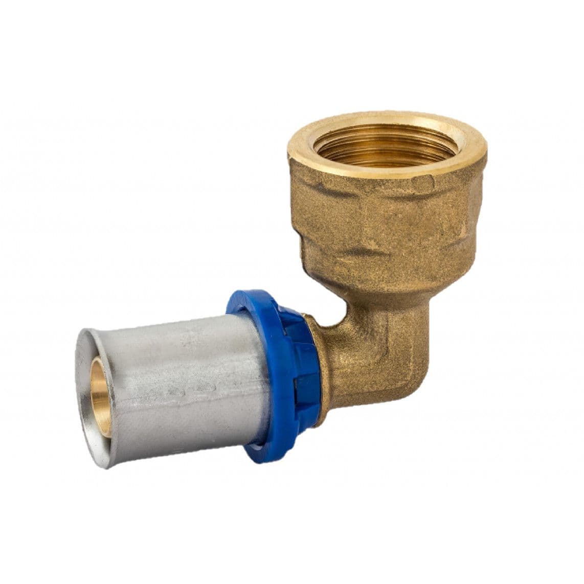988716255 LT coude 90°, vierge, 20 mm x 1/2" F, raccord à sertir pour tube multicouche vue 1