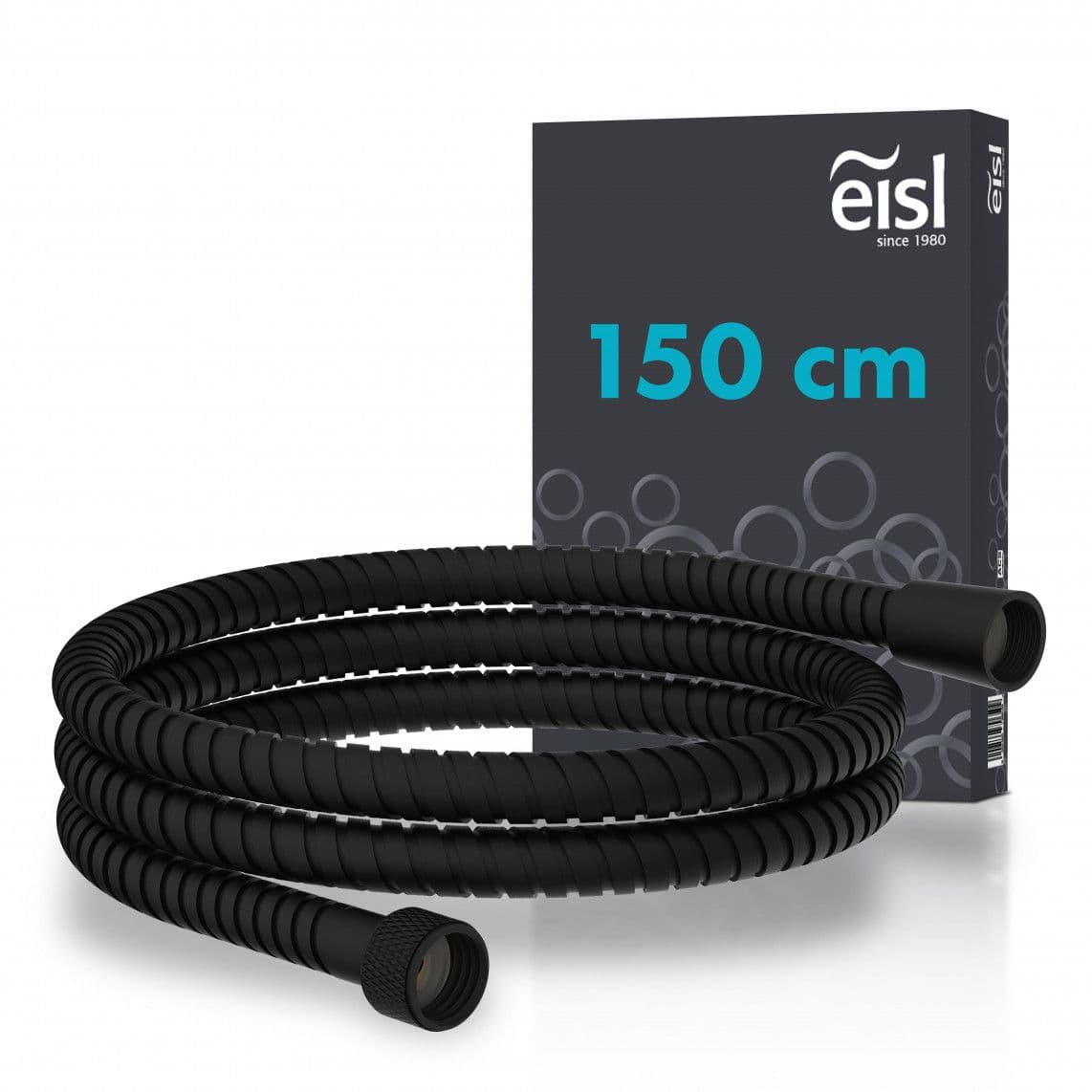 JM150MKCRPLUS-B Shower hose 150 cm, stainless steel, black matt vue 1