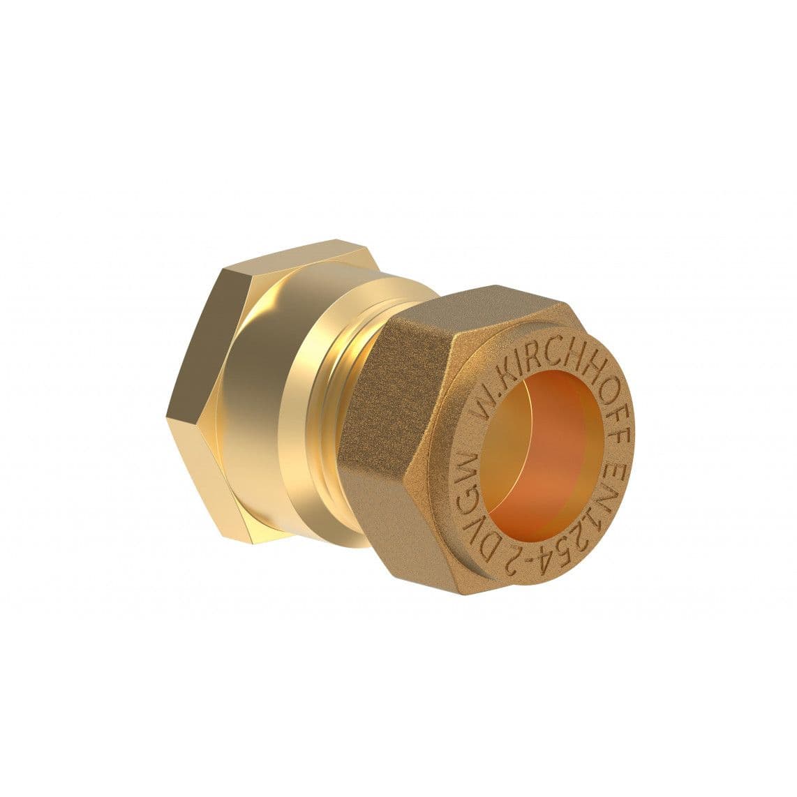 989456217 MS overgangsstuk, blanco, 15 mm x 1/2"BI, knelfitting voor koperen buis vue 1