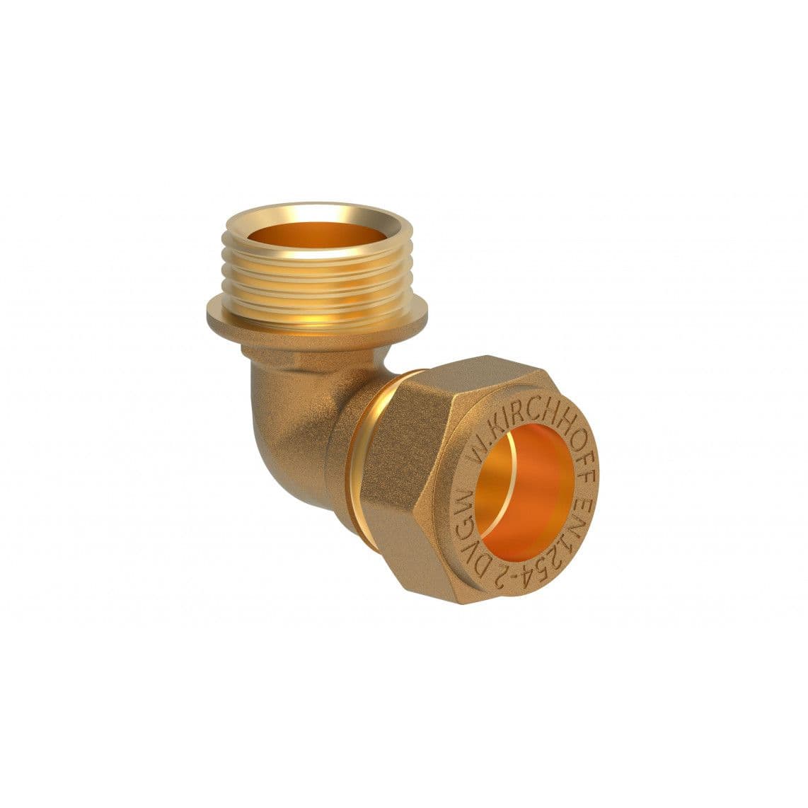 989452417 MS knie 90°, blanco, 22 mm x 3/4"BU, knelfitting voor koperen buis vue 1