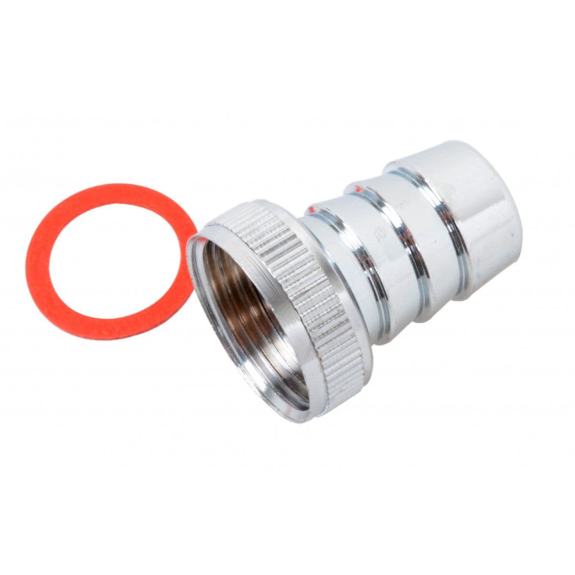 98840120 Immersion tube connection, chrome, 3/4" female x 3/4" sleeve vue 1