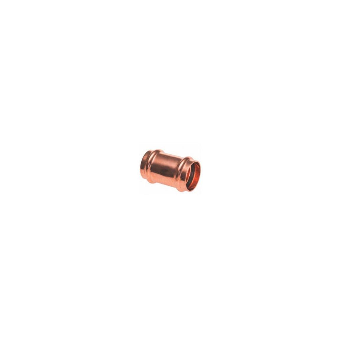 988616955 Sliding sleeve, press fitting for copper V-profile, 22 mm, 2 sockets vue 1