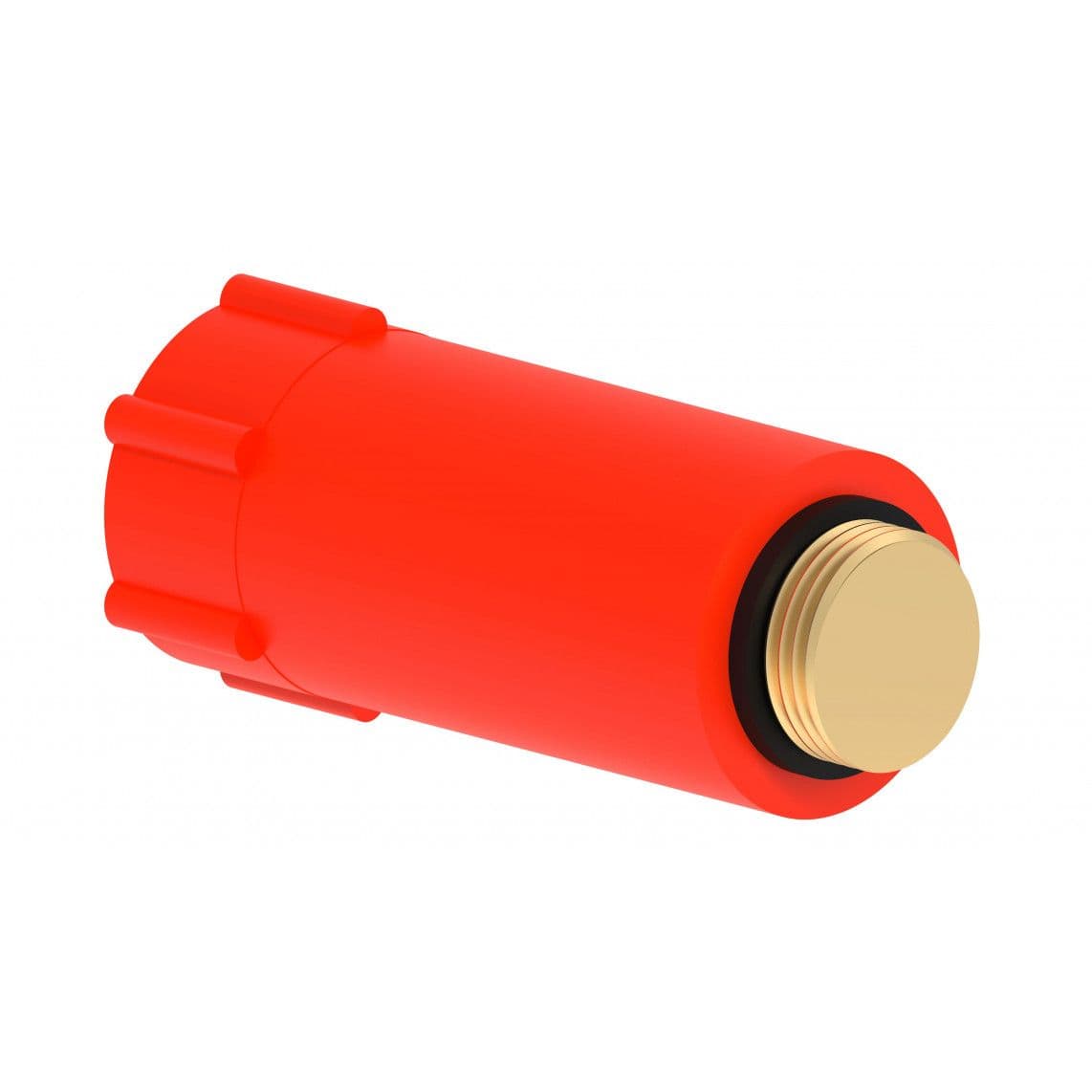 989135355 Construction plug, plastic, red, 1/2", with brass thread, not pressure resistant vue 1