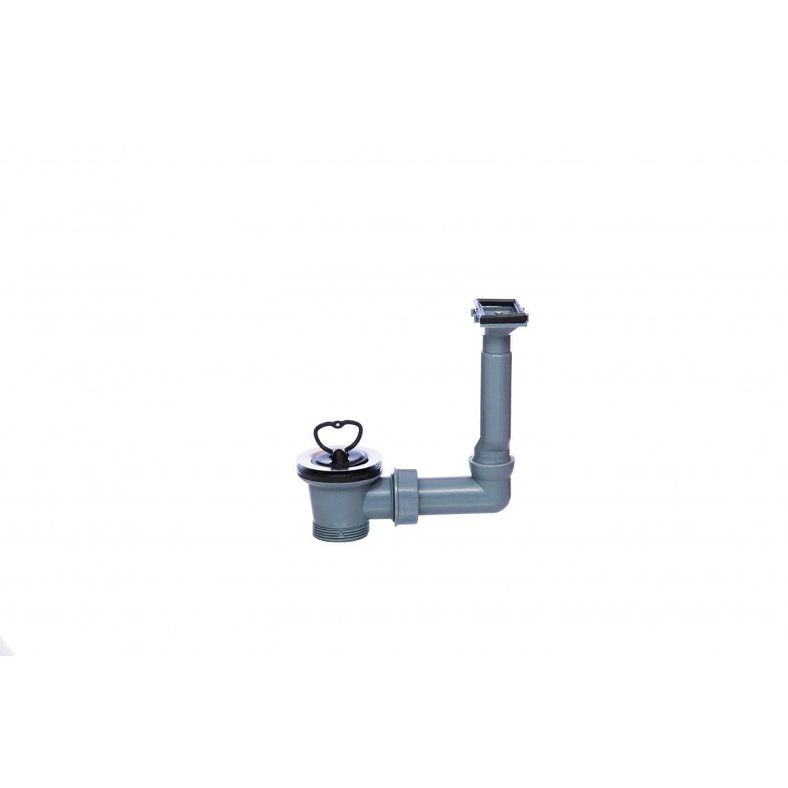 98834349 ECO-SAVE KS spoelbak afvoer- en overloopgarnituur, Grijs, 1 1/2"BU x 70 mm, overloop voor Druppelende oppervlakken vue 1