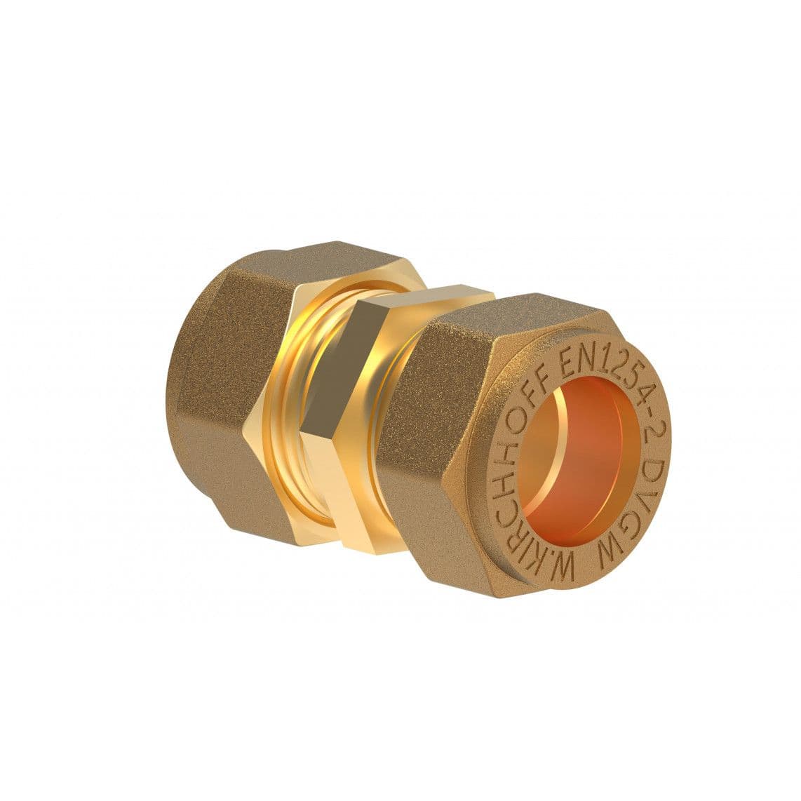 989454317 MS fitting, blanco, 15 mm, knelfitting voor koperen buis, vue 1