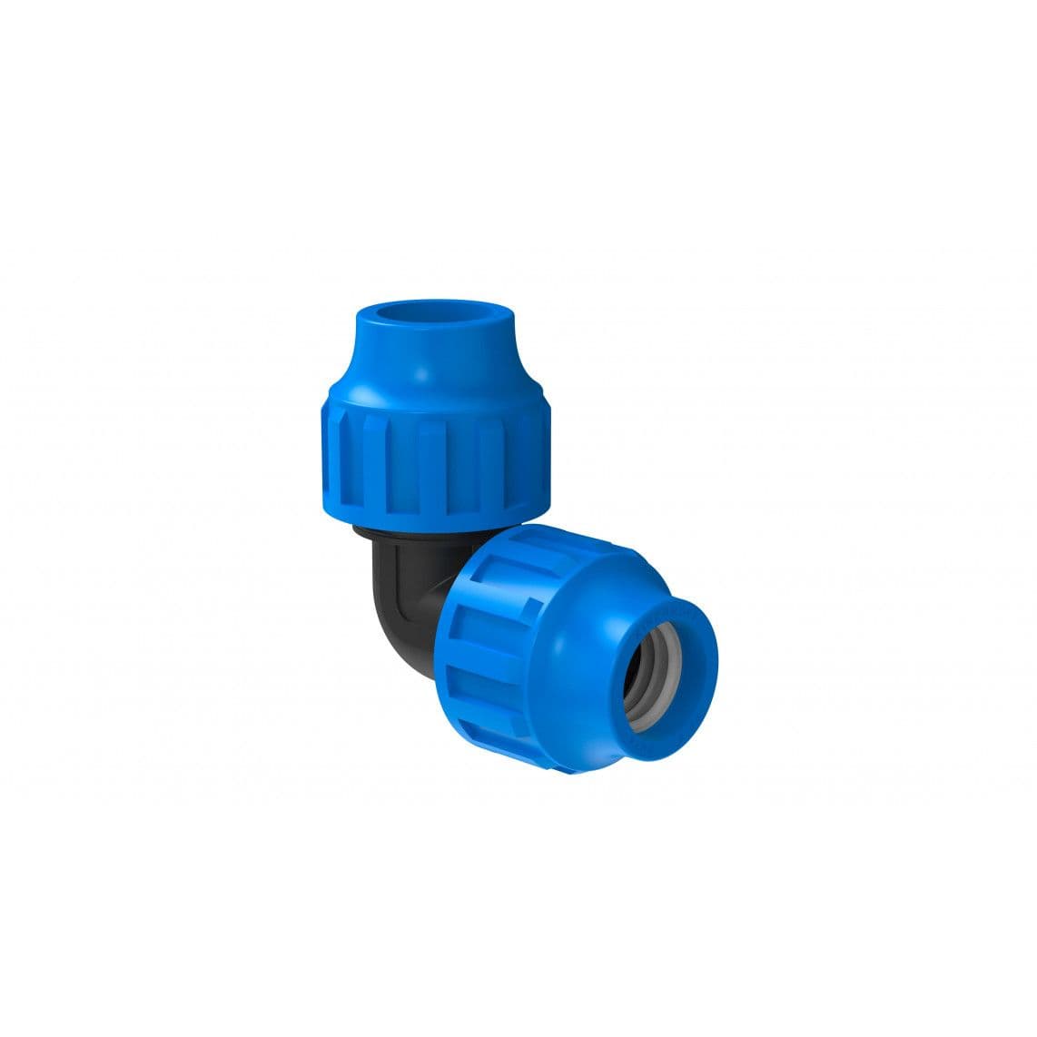 984845217 Connection angle 90°, PP, 25 mm, clamp fitting for HDPE pipe, DVGW certified vue 1