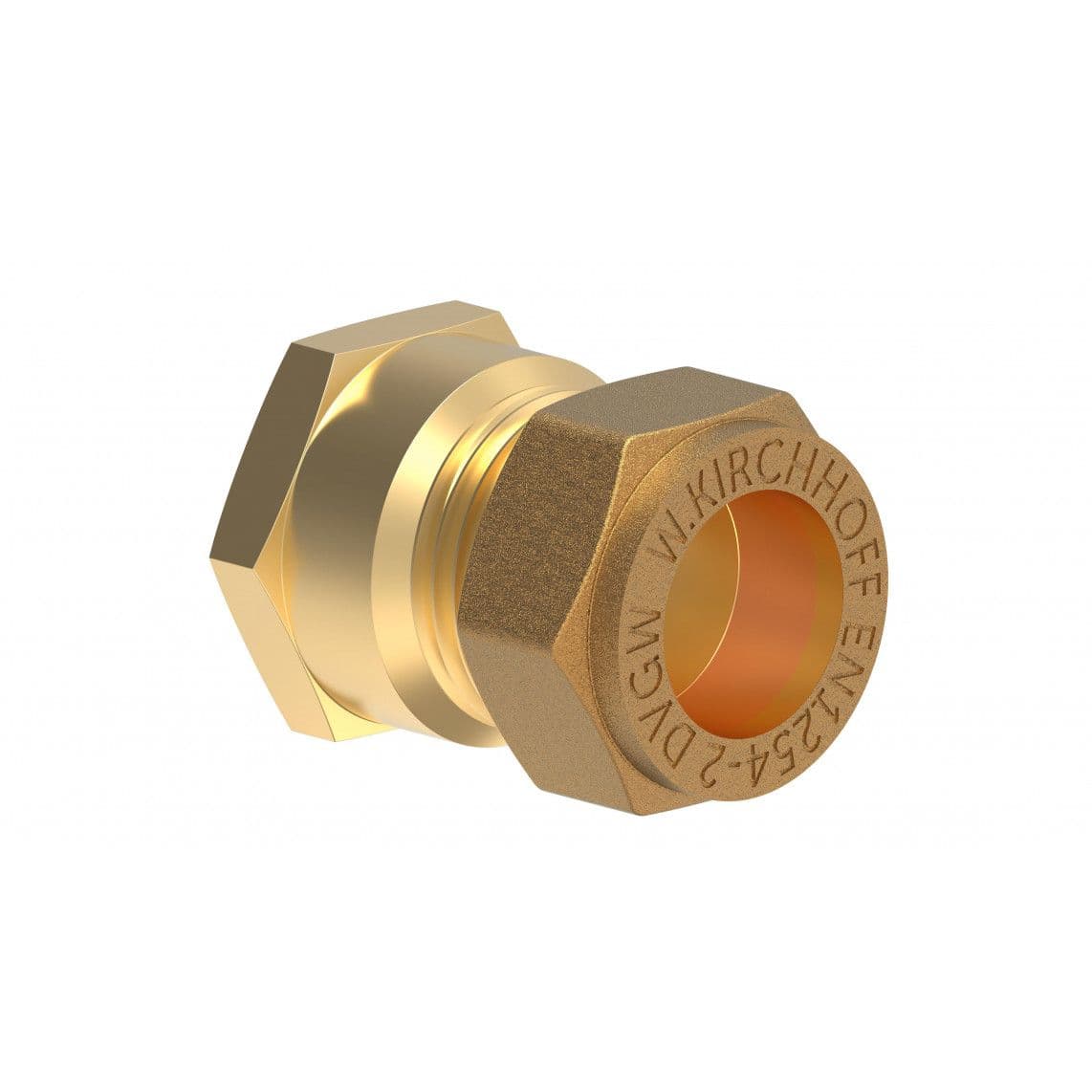 989456317 MS overgangsstuk, blanco, 18 mm x 1/2"BI, knelfitting voor koperen buis, vue 1