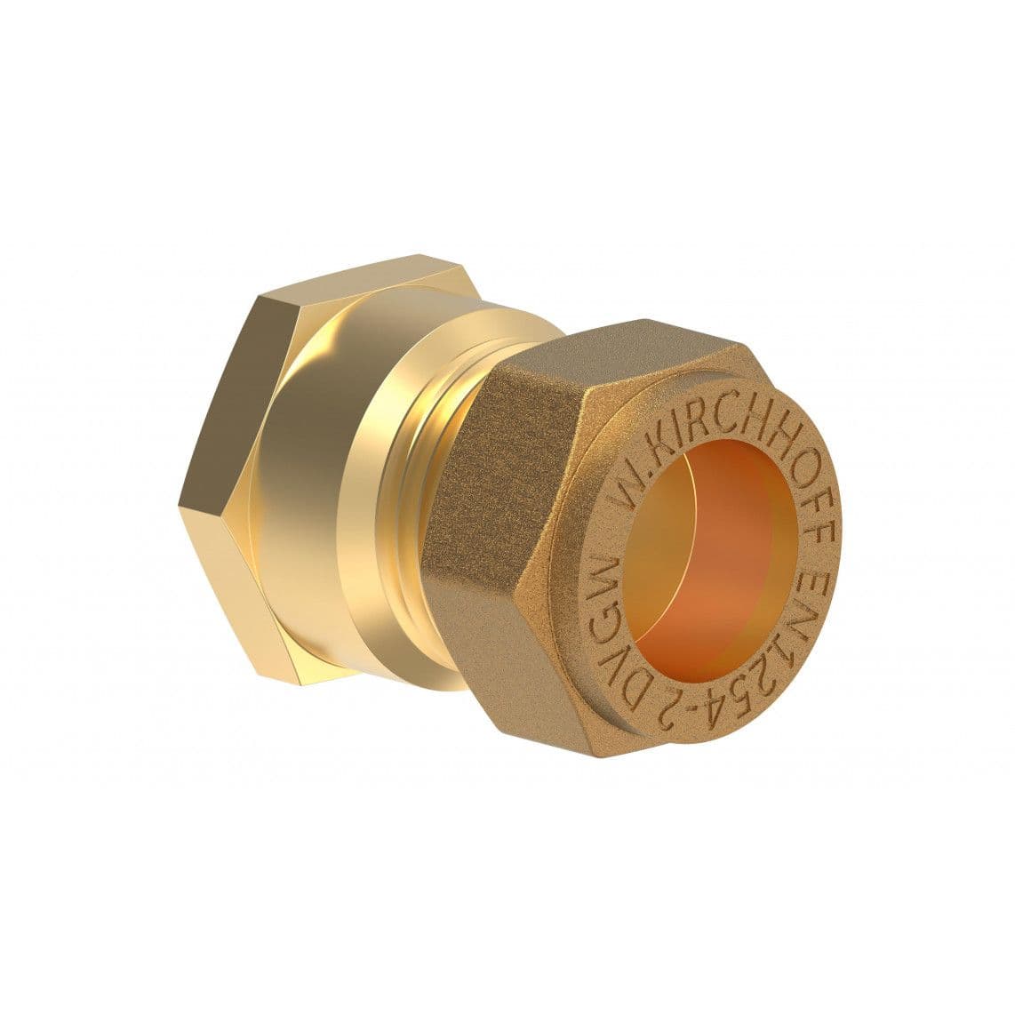 989456417 MS overgangsstuk, blanco, 22 mm x 3/4"BI, knelfitting voor koperen buis, vue 1