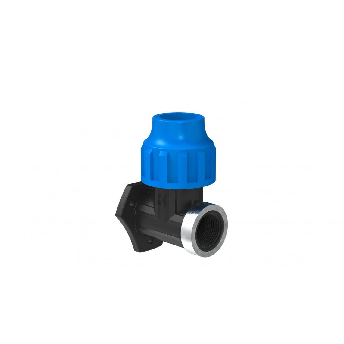 984842717 PP wandplaat, 20 mm x 1/2"BI, knelfitting voor tyleen/socarex vue 1