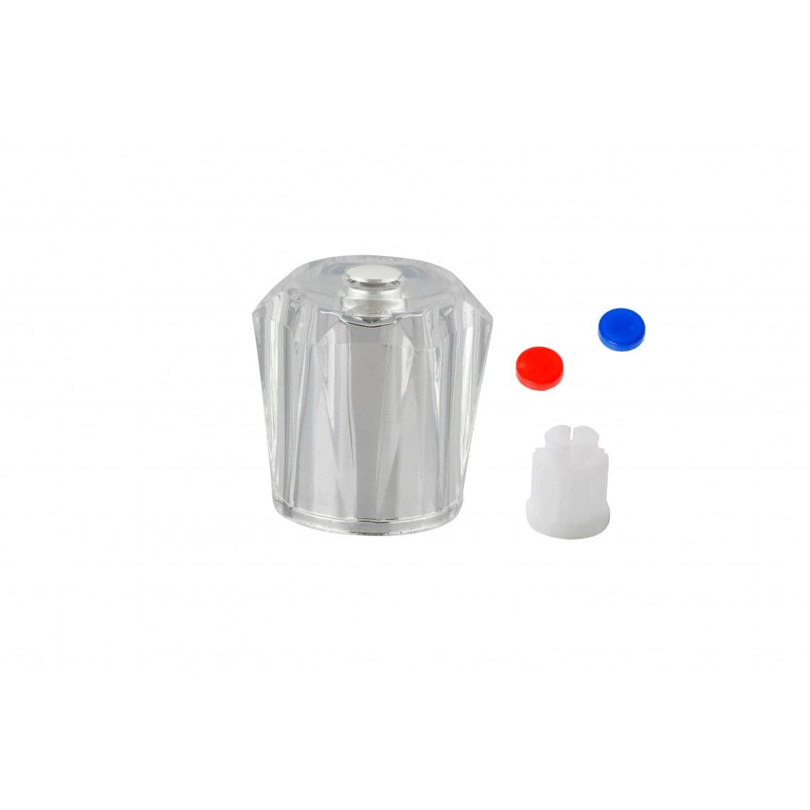 98614700 Acrylic handle, clear, with handle clamping, marking blue/red/white vue 1