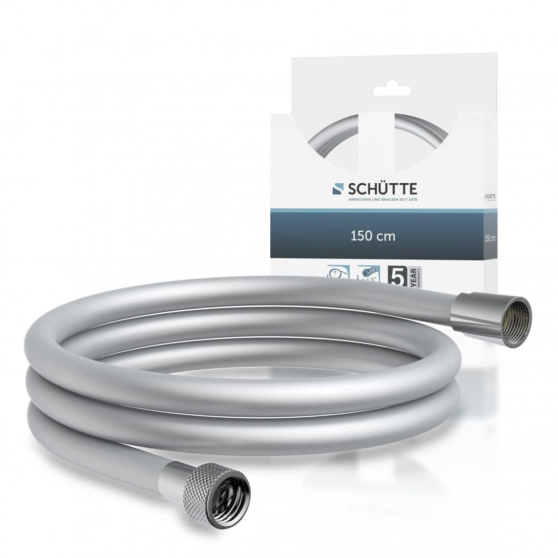 63981 Shower hose 150 cm, PVC, silver vue 1