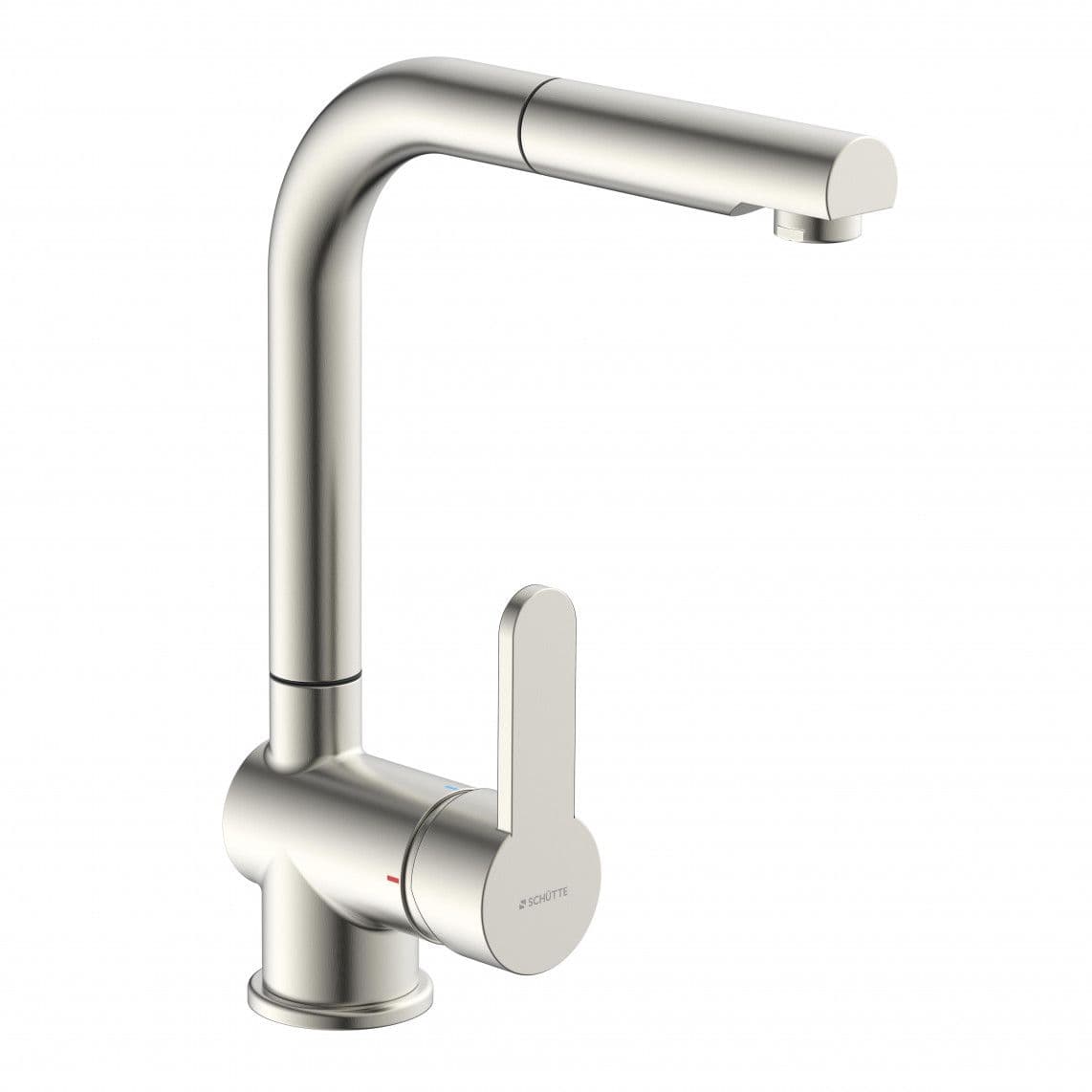 79705U LONDON Sink mixer, brushed stainless steel, with pull-out spout vue 1