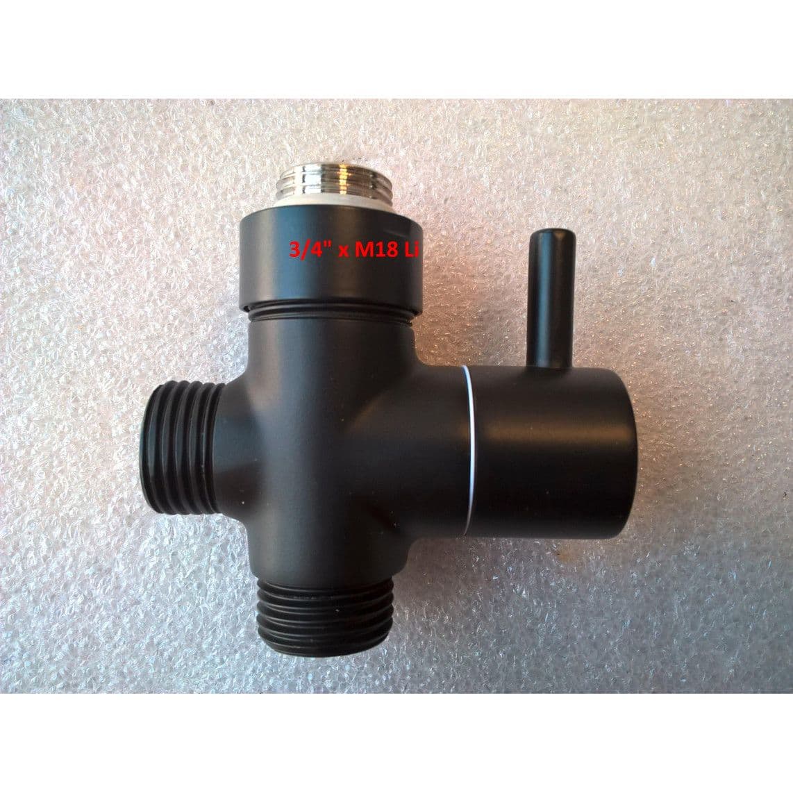 1202522 Twist diverter, black matt, 1/2"x 1/2"x M18 left hand thread, e.g. for 60666 vue 1