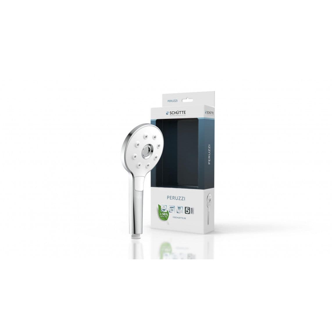 60840 PERUZZI Handdouche, chroom/wit vue 1