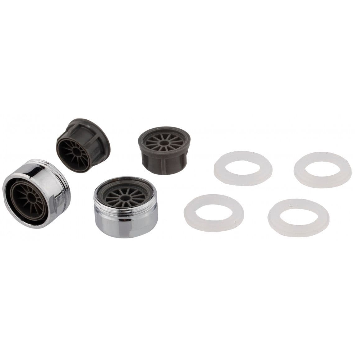 989548013 Jetbreaker set, chrome, housing (2x) / insert M24AG (4x) vue 1