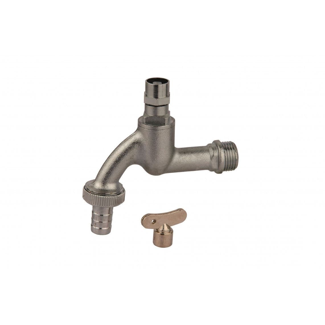 986182148 MS tapkraan Dopsleutel, Mat chroom, 1/2"BU x 3/4"BU x 1/2"T vue 1