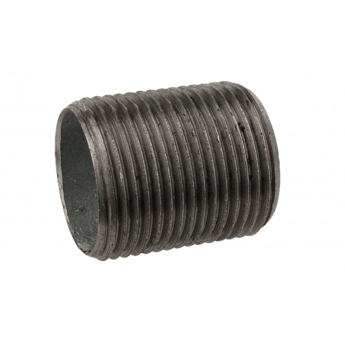 989764160 Threaded nipple, malleable galvanized, 1/2" male x 25 mm (5x) vue 1