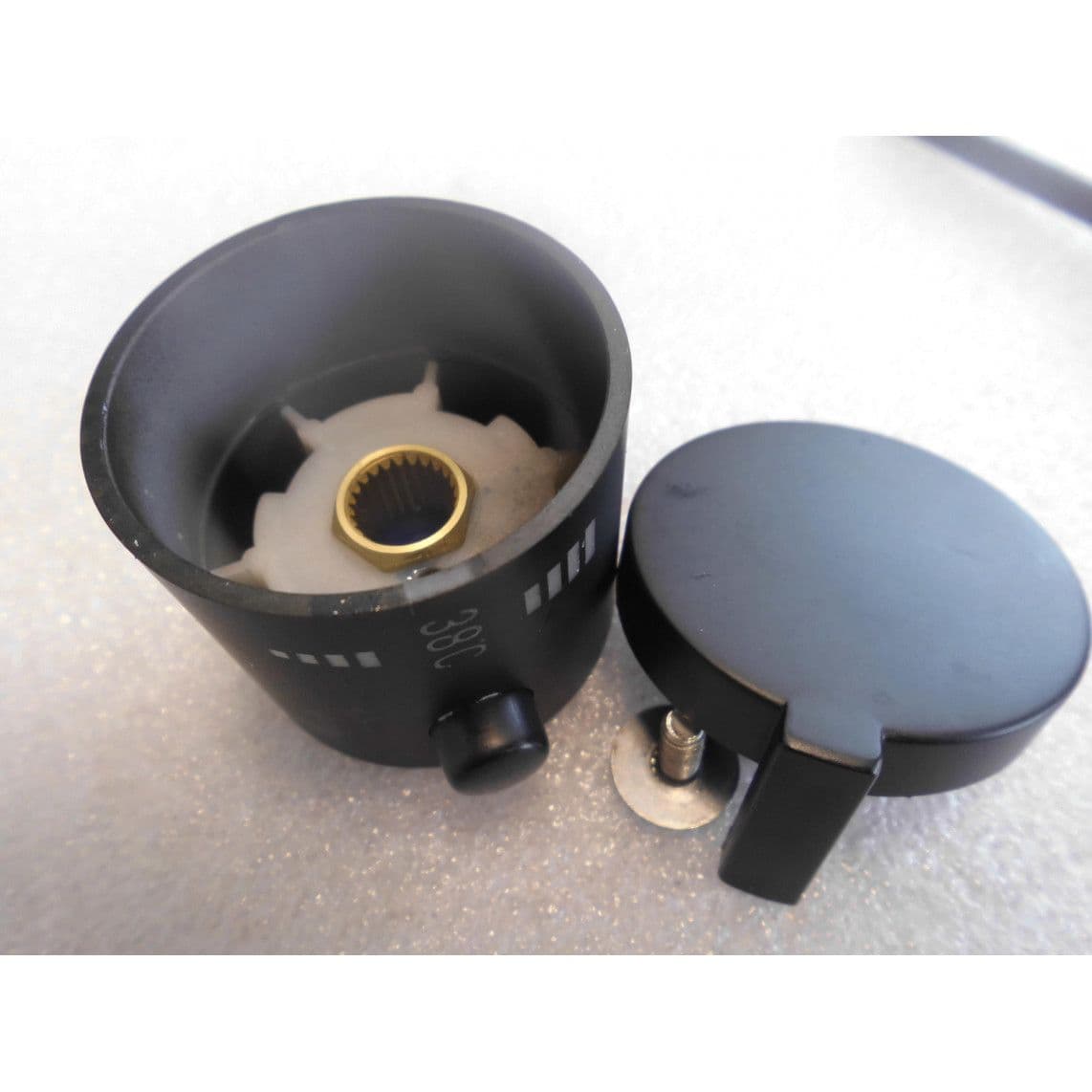 02297 Thermostatic handle, black matt, e.g. for 52466 vue 1