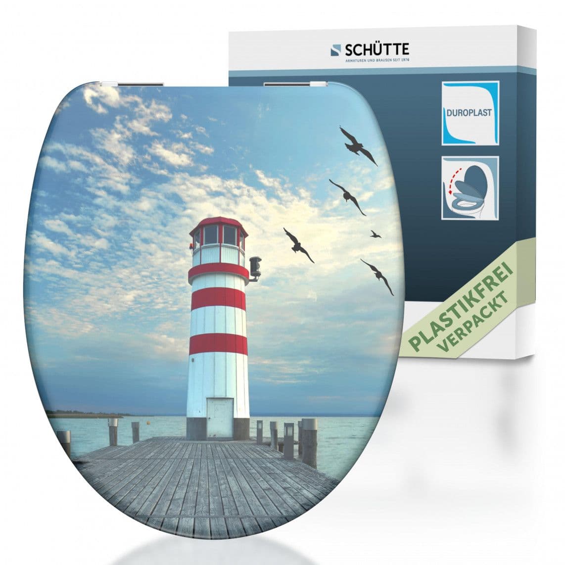 82149 Duroplast WC-zitting LIGHTHOUSE, met valrem vue 1
