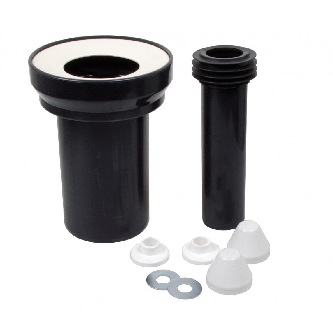 58.932.00..0099 PE SANIT garniture de WCe de raccordement, noir mat, 45 x 300 mm, DN 90 vue 1