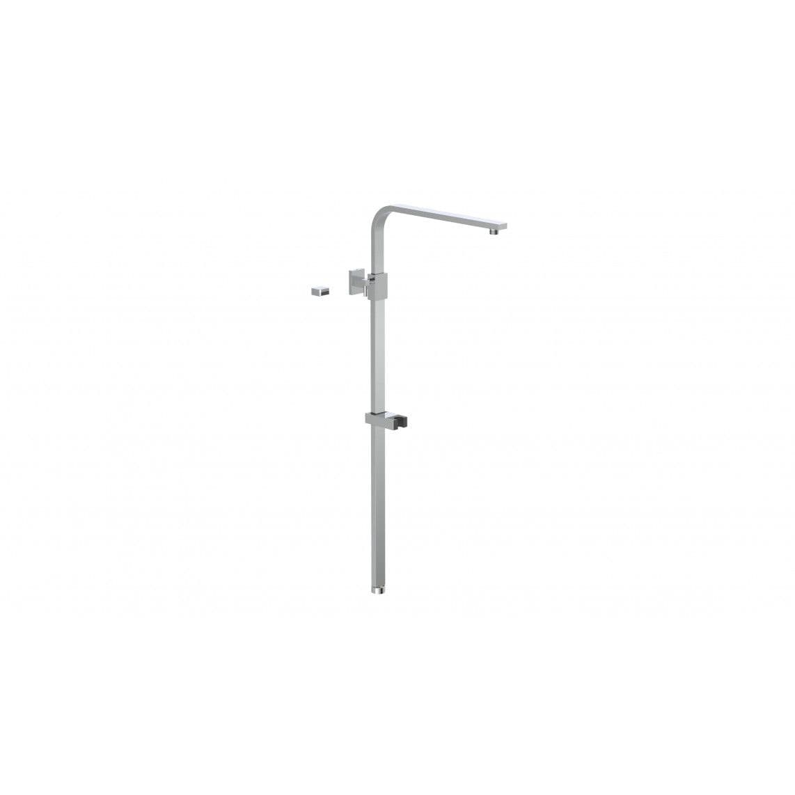 02264 Shower rail set, chrom, with wall holder and wall fixing, e.g. for 60530 vue 1
