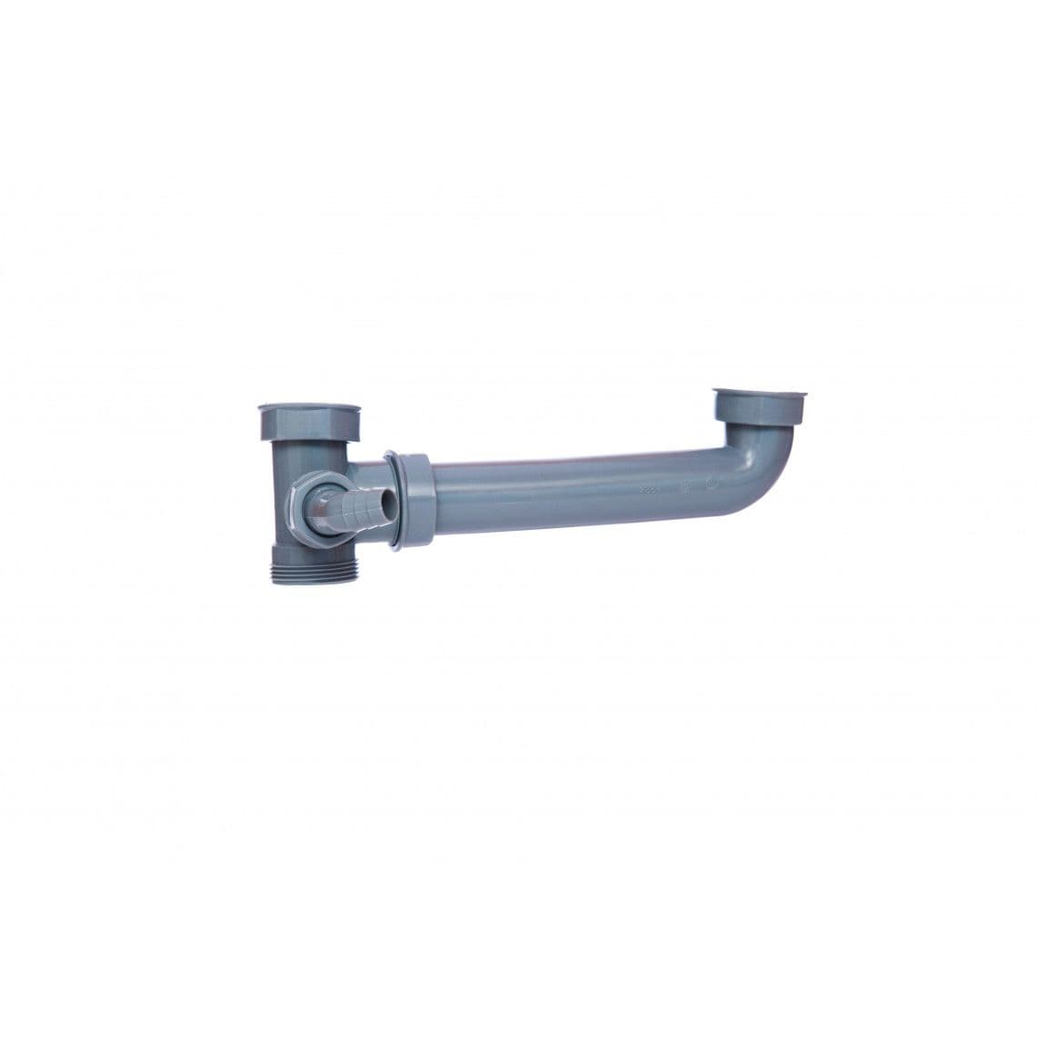 98837049 ECO-SAVE Double sink drain connector, plastic, grey, 1 1/2" x 40 mm, with 3/4" device connection vue 1