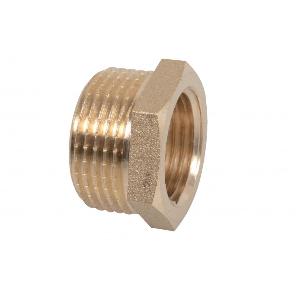 989334355 Raccord réducteur en laiton, vierge, 1" M x 1/2" F vue 1
