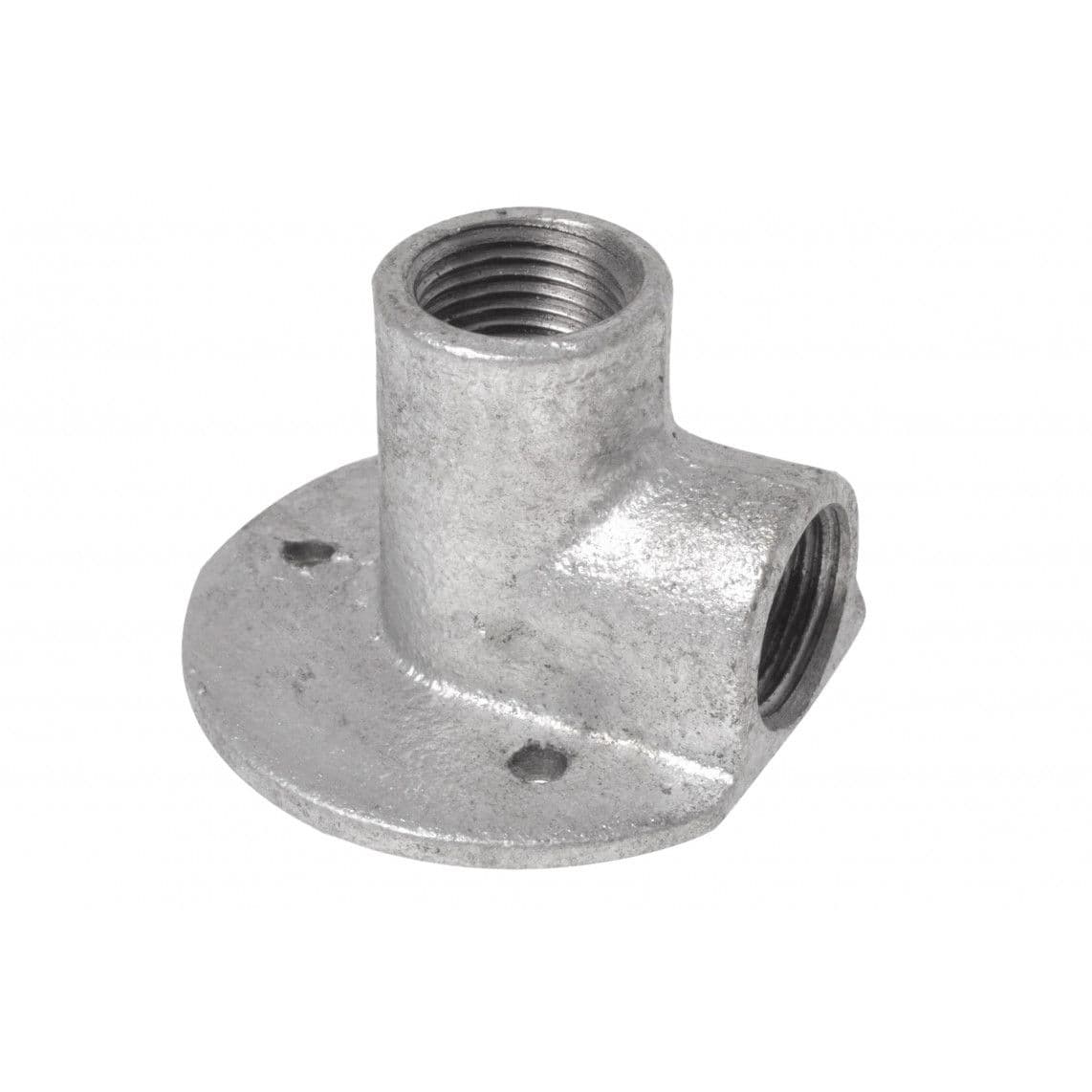 989837255 Elbow wall plate, malleable galvanized, 3/4" female vue 1