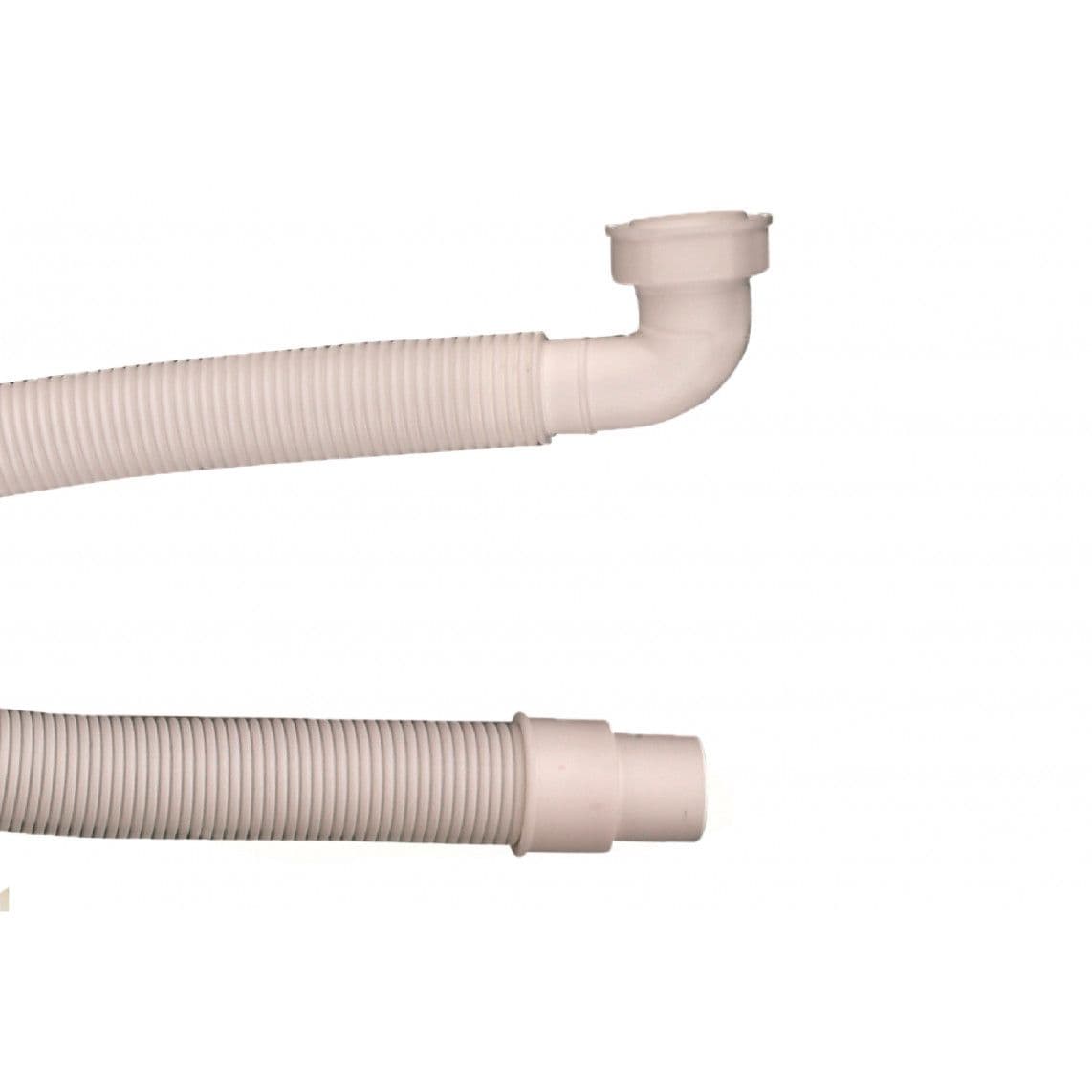 98836410 KS slang verlengstuk, wit, 1 1/2"BI x 1000 x 40/50 mm, met 90° boog vue 1